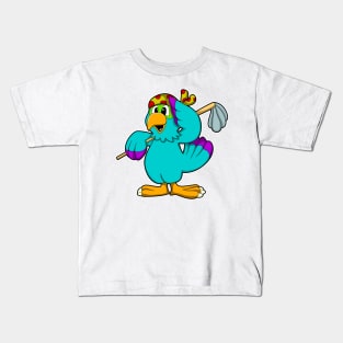 Parrot as Cleaner with Mop Kids T-Shirt